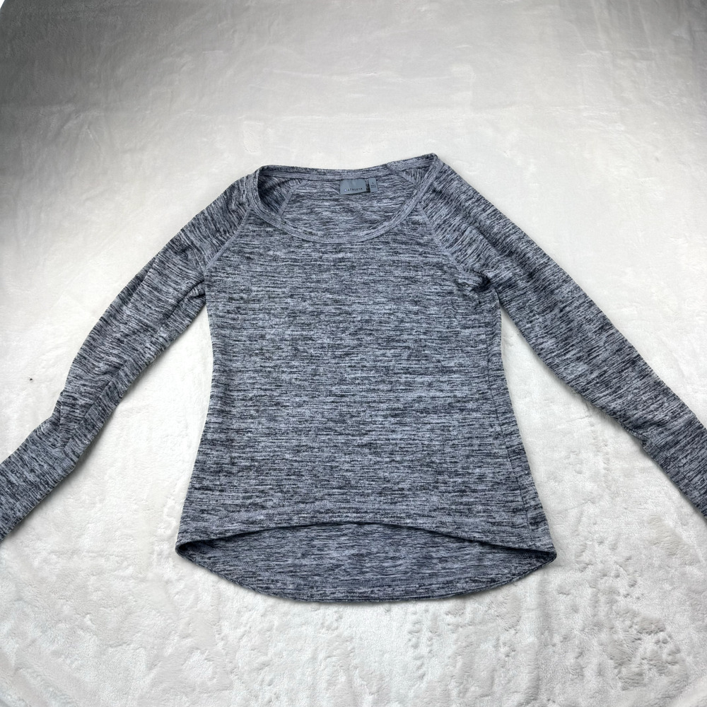 Athleta Shirt Women’s Size Small Gray Heather Long Sleeve Round Neck style964339